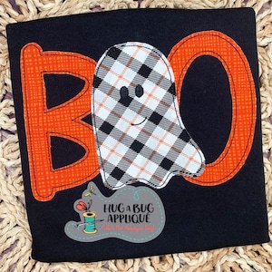 Boo Ghost Bean Stitch Applikation Design 13x7 6x10 8x8 8x12 9x9