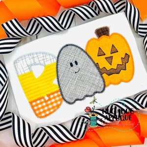 Boo Ghost Jack Zig Zag Stitch Applique Design 5x7 6x10 8x8 8x12