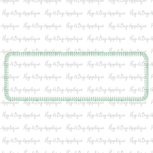 Rounded Box Name Box Blanket Stitch Applique Design 25 Sizes