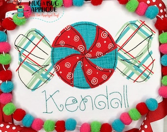 Christmas Candy Bean Stitch Applique Design 5x7 6x10 8x8 8x12