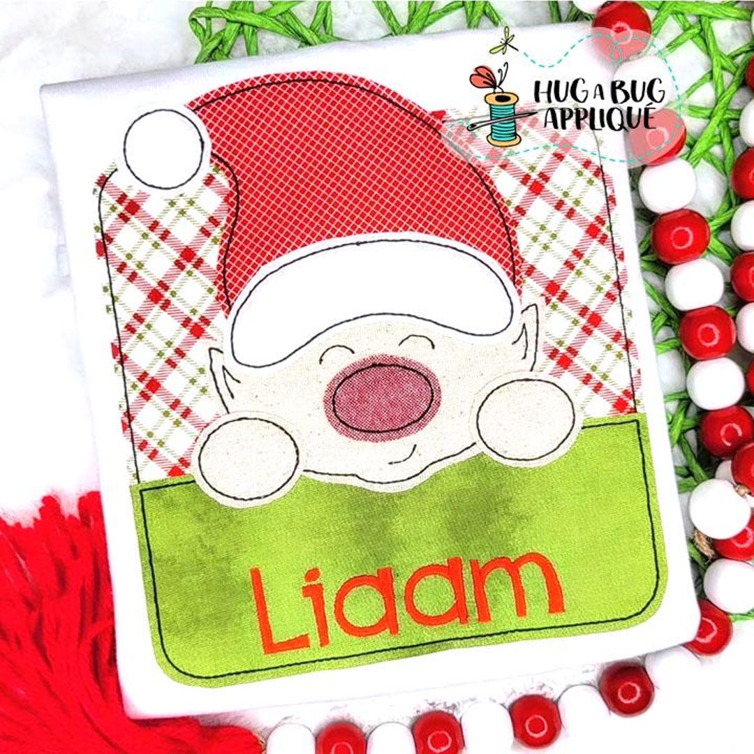 Elf Split Box Bean Stitch Applique Design 5x7 6x10 8x8 8x12 9x9 - Etsy