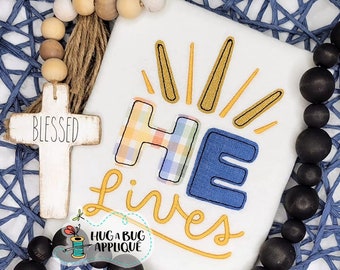 Ele Vive - Aplique em Ponto Feijão - Tamanhos 5x7, 6x10, 8x8, 8x12 e 9x9
