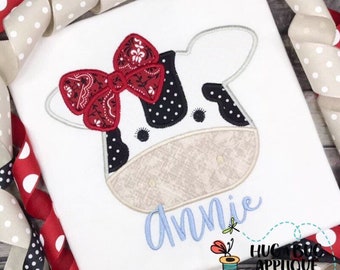 Diseño de aplique de lazo de vaca con puntada satinada 5x7 6x10 8x8 9x9 8x12