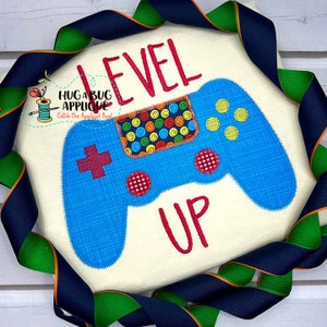 Game Controller Zig Zag Stitch Applique Design 5x7 6x10 8x8 8x12 9x9
