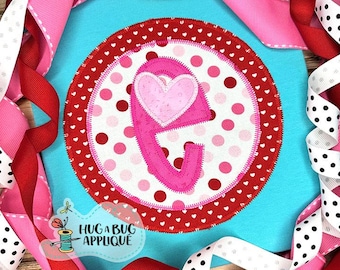 Sticky Heart Zig Zag Stitch Applique Font 3" 4" 5" 6" 7" 8"