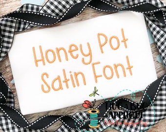 Honey Pot Satin Stitch Embroidery Font 1", 1.5", 2", 2.5", 3"