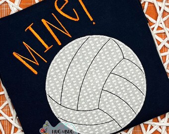 Volleyball Zig Zag Stitch Applique Design 4x4 5x7 6x6 7x7 8x8 9x9