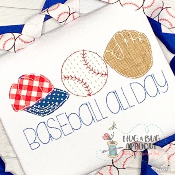 Embroidered Sports Caps Trio Boy Baseball Shirt / Mitt Baseball Hat / Baseball Trio  main image 4