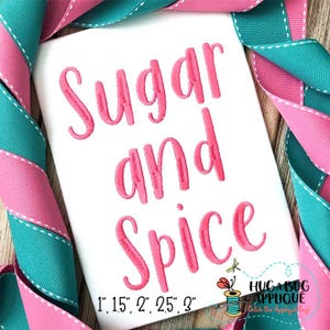 Sugar and Spice Satin Stitch Embroidery Font 1&quot;, 1.5&quot;, 2&quot;, 2.5&quot;, 3&quot;