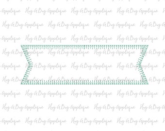 Banner Box Name Box Blanket Stitch Applique Design 25 Sizes