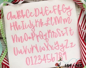 Brandybuck Satin Stitch Embroidery Font 1" 1.5" 2" 2.5" 3"