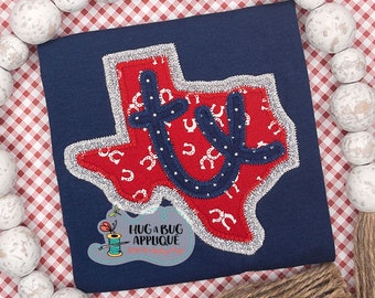 Texas Double Zig Zag Stitch Applique Design 4x4 5x7 6x6 7x7 8x8 9x9