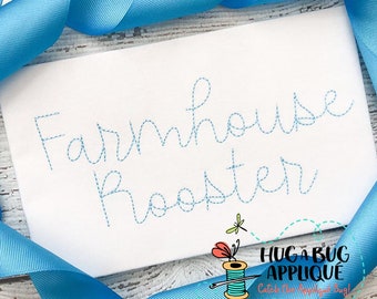 Farmhouse Rooster Floss Stitch Embroidery Font 1", 1.5", 2", 2.5", 3", 3.5"