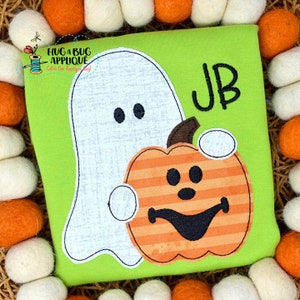 Ghost Jack Bean Stitch Applique Design 5x7 6x10 8x8 8x12 9x9