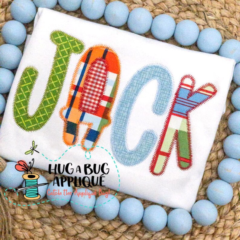 September Zig Zag Stitch Applique Font 2 3 4 Etsy