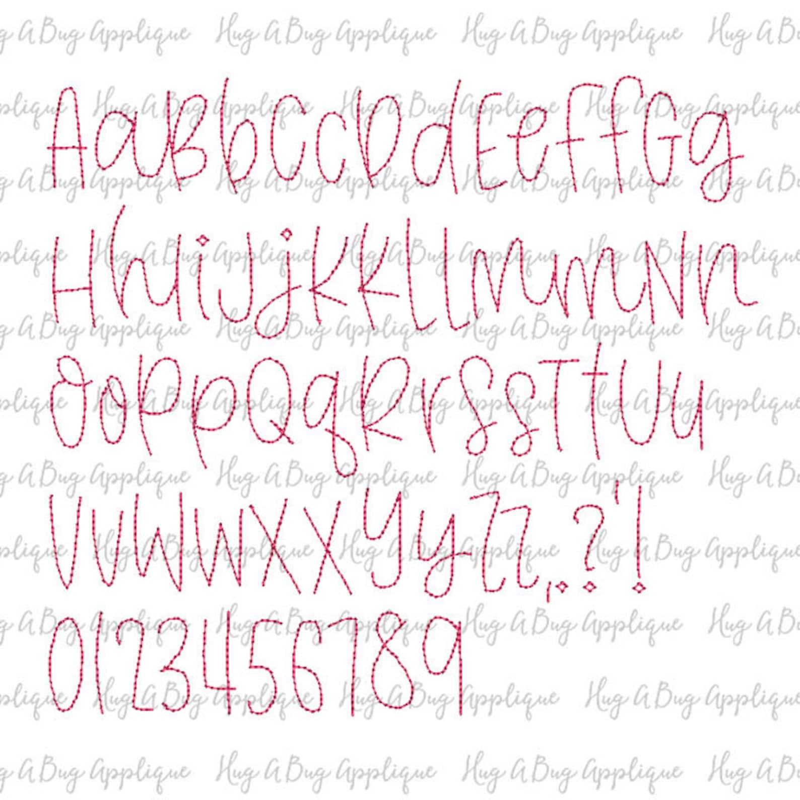 Joyfully Floss Stitch Embroidery Font 1 1.5 Etsy
