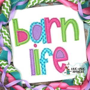 Barn Life Bean Stitch Applique Font 2&quot; 3&quot; 4&quot; 5&quot; 6&quot; 7&quot;