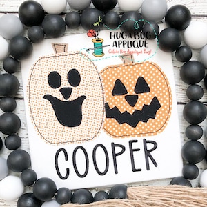 Jackolanterns Bean Stitch Applique Design 4x4 5x7 6x10 8x8 8x12