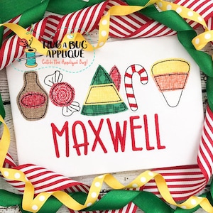 Jultilläggsset 2 st Applikationsdesign med bönsöm 5 cm 7,5 cm 10 cm 12,5 cm