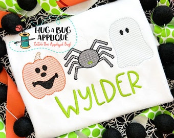 Jack Spider Ghost Sketch Stitch Embroidery Design 5x7 6x10 8x8 8x12 9x9