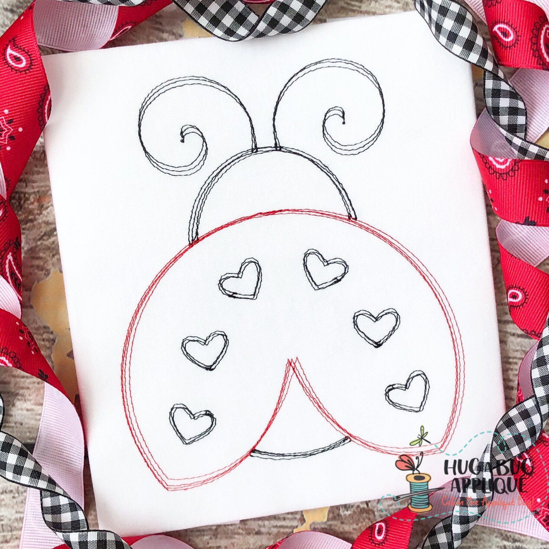 Ladybug Scribble Stitch Embroidery Ladybug Scribble Stitch Embroidery