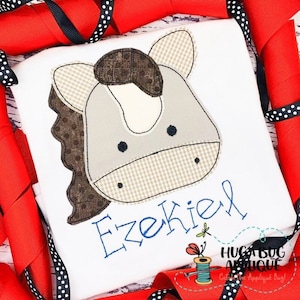 Horse Bean Stitch Applique Design 5x7 6x10 8x8 9x9 8x12