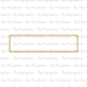 May include: A gold rectangular frame with a jagged edge design. The frame is isolated on a white background.