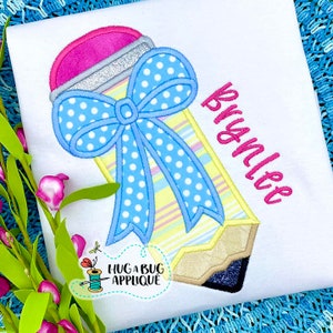 Bleistift Bogen Satin Stitch Applikation Design 13x7 6x10 8x8 9x9 8x12