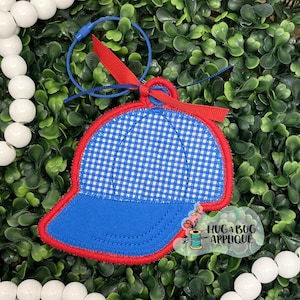 Baseball Hut Taschenanhänger In the Hoop Applikation Design 4 "4,5" 5 "5,5" 6"