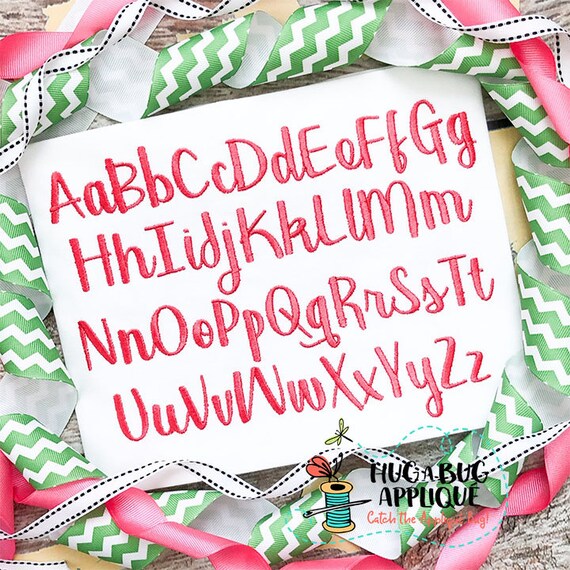 Georgina Satin Stitch Embroidery Font 1