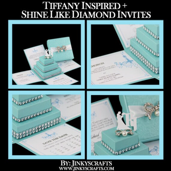 Items similar to Tiffany Inspired Invitation, Tiffany Themed Wedding