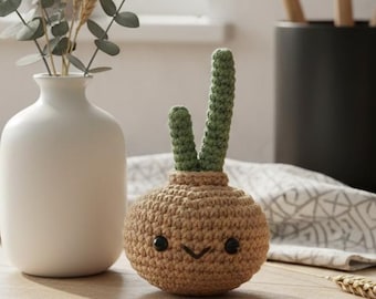Amigurumi Onion Crochet Pattern: Play Food Vegetable Toy (PDF Download)
