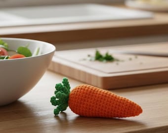 Amigurumi Vegetable Play Food Carrot Crochet Pattern (PDF Download)