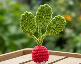 Amigurumi Vegetable Play Food Radish Crochet Pattern PDF (Digital Download)