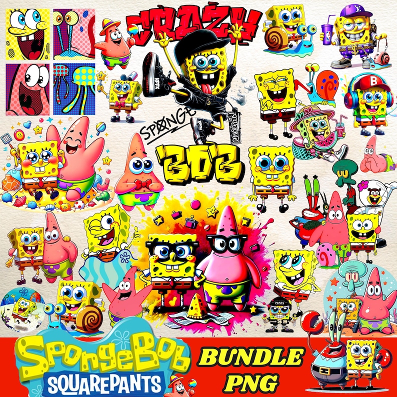 Cartoon PNG SVG Bundle: Retro 90s Clipart, T-shirt Designs (digital ...
