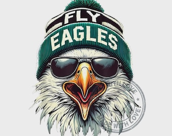 Eagles Retro PNG, Philadelphia Football Fan (Digital Download)