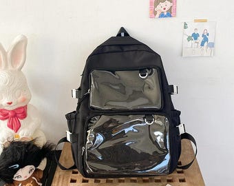 Mhtdet Cute Kawaii Backpack For Girls With Plush Pendant & Pins - 25L Laptop School Backpack, Aesthetic Style - View #13