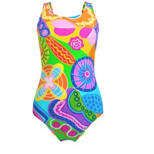 Swimsuit One Piece Daydream Pop Colourful Abstract- Made to Order
