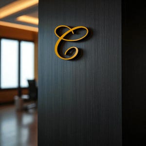 Cursive Acrylic Wood Letters for Wall - Preppy Room Decor - Large Monogram Letter Sign - Large Initial Above Bed Decor - College Apartment