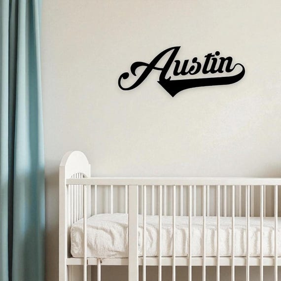 Baseball Baby Name Sign Nursery Wall Decor Custom Sports Theme