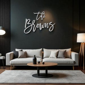 Family Name Sign | Custom Wood Acrylic Last Name Sign | Large Wedding Name Backdrop | Wall Sign for Reception or Home Decor