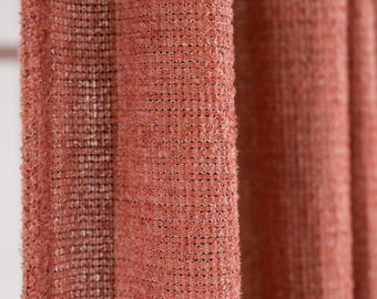 Recycled Linen Blend Curtain Panel: Light Filtering Custom Drapes