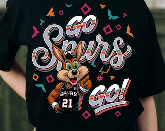 Go Spurs Go PNG, San Antonio Spurs PNG, basketfans tröja design, basketmatchdag grafik, digital nedladdning