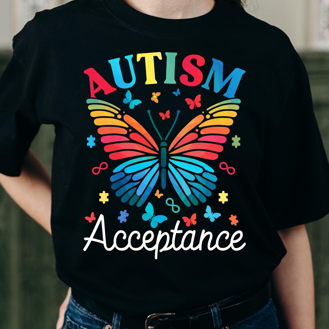 Autism Acceptance Butterfly PNG SVG | Neurodiversity Awareness Design ...