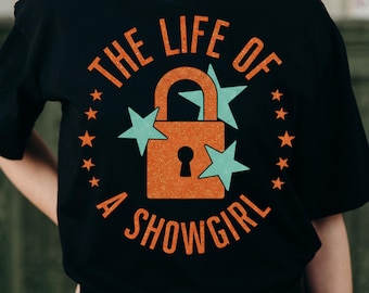 Showgirl PNG | Glitterlås och stjärnor Clipart | Livet som en showgirls sublimeringsdesign | Countrykonsert-t-shirt PNG digital nedladdning