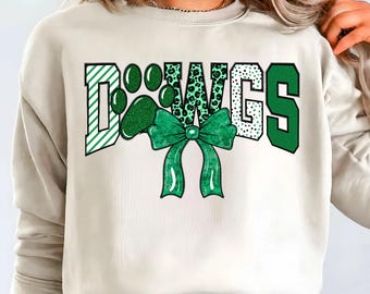 Preppy Bulldogs Football PNG | Projekt sublimacji Team Spirit | Koszulka piłkarska na mecz SVG | Clipart cheerleaderek