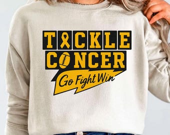 In September We Wear Gold PNG | Childhood Cancer Awareness SVG | Gold Ribbon Football Sublimation | Tackle Cancer PNG