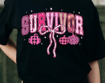 Breast Cancer Survivor PNG SVG | October We Wear Pink | Breast Cancer Awareness | Fight Cancer | Pink Ribbon | Digital Download