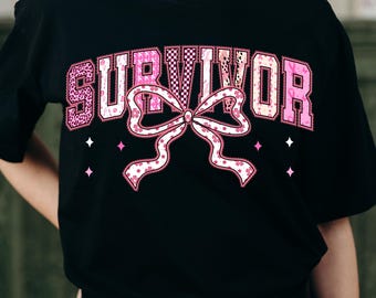 Breast Cancer Survivor PNG SVG | We Wear Pink | Awareness Shirt Design | Pink Ribbon | Fight Cancer Sublimation
