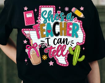 Teacher PNG SVG | Texas Teacher Shirt Design | Western Teacher Sublimation | Back to School Teacher Gift | Cricut Digital Download